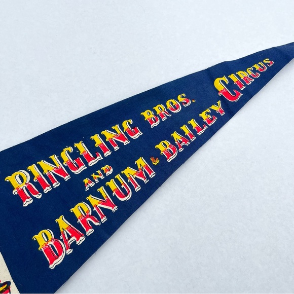 Vintage Ringling Brothers and Barnum & Bailey Circus Felt Souvenir Pennant - Picture 7 of 9